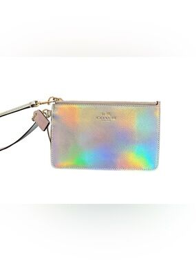 Rare Coach Rainbow Holographic Wristlet Pouch 🌈✨